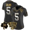 Women's Notre Dame Fighting Irish 2024 Sugar Bowl Gold Patch Vapor Limited Jersey V2 - All Stitched