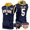 Men's Notre Dame Fighting Irish Orange Bowl Patch Sleeveless Hoodie - All Stitched