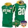 Men's Notre Dame Fighting Irish Orange Bowl Patch Sleeveless Hoodie - All Stitched
