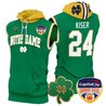 Men's Notre Dame Fighting Irish Orange Bowl Patch Sleeveless Hoodie - All Stitched