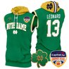 Men's Notre Dame Fighting Irish Orange Bowl Patch Sleeveless Hoodie - All Stitched