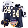 Men's Notre Dame Fighting Irish 2024 Orange Bowl Patch Game Jersey - All Stitched