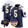 Men's Notre Dame Fighting Irish 2024 Orange Bowl Patch Game Jersey - All Stitched