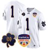 Men's Notre Dame Fighting Irish 2024 Orange Bowl Patch Game Jersey - All Stitched