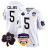 Men's Notre Dame Fighting Irish 2024 Orange Bowl Patch Game Jersey - All Stitched