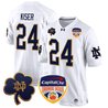 Men's Notre Dame Fighting Irish 2024 Orange Bowl Patch Game Jersey - All Stitched