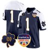 Men's Notre Dame Fighting Irish 2024 Orange Bowl Patch Game Jersey - All Stitched