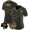 Women's Notre Dame Fighting Irish 2024 Orange Bowl Gold Patch Vapor Limited Jersey - All Stitched