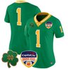 Women's Notre Dame Fighting Irish 2024 Orange Bowl Patch Vapor Limited Jersey - All Stitched