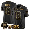 Men's Notre Dame Fighting Irish 2025 CFP Final Patch Gold Vapor Limited Jersey - All Stitched