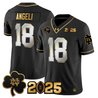 Men's Notre Dame Fighting Irish 2025 CFP Final Patch Gold Vapor Limited Jersey - All Stitched