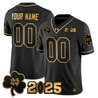 Notre Dame Fighting Irish 2025 CFP Final Patch Gold Vapor Limited Custom Jersey - All Stitched