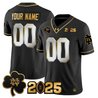 Notre Dame Fighting Irish 2025 CFP Final Patch Gold Vapor Limited Custom Jersey - All Stitched