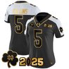 Women's Notre Dame Fighting Irish 2025 CFP Final Patch Gold Vapor Limited Jersey - All Stitched
