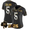 Women's Notre Dame Fighting Irish 2025 CFP Final Patch Gold Vapor Limited Jersey - All Stitched