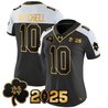 Women's Notre Dame Fighting Irish 2025 CFP Final Patch Gold Vapor Limited Jersey - All Stitched