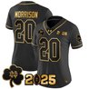 Women's Notre Dame Fighting Irish 2025 CFP Final Patch Gold Vapor Limited Jersey - All Stitched