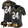 Women's Notre Dame Fighting Irish 2025 CFP Final Patch Gold Vapor Limited Jersey - All Stitched