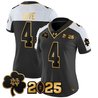 Women's Notre Dame Fighting Irish 2025 CFP Final Patch Gold Vapor Limited Jersey - All Stitched