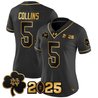 Women's Notre Dame Fighting Irish 2025 CFP Final Patch Gold Vapor Limited Jersey - All Stitched