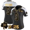 Women's Notre Dame Fighting Irish 2025 CFP Final Patch Gold Vapor Limited Jersey - All Stitched