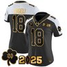 Women's Notre Dame Fighting Irish 2025 CFP Final Patch Gold Vapor Limited Jersey - All Stitched
