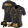 Women's Notre Dame Fighting Irish 2025 CFP Final Patch Gold Vapor Limited Jersey - All Stitched