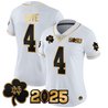 Women's Notre Dame Fighting Irish 2025 CFP Final Patch Gold Vapor Limited Jersey - All Stitched