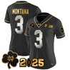 Women's Notre Dame Fighting Irish 2025 CFP Final Patch Gold Vapor Limited Jersey - All Stitched