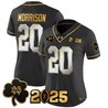 Women's Notre Dame Fighting Irish 2025 CFP Final Patch Gold Vapor Limited Jersey - All Stitched
