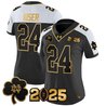 Women's Notre Dame Fighting Irish 2025 CFP Final Patch Gold Vapor Limited Jersey - All Stitched