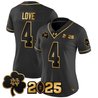 Women's Notre Dame Fighting Irish 2025 CFP Final Patch Gold Vapor Limited Jersey - All Stitched