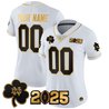 Notre Dame Fighting Irish 2025 CFP Final Patch Gold Vapor Limited Custom Jersey - All Stitched