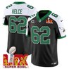 Men's Philadelphia Eagles Kelly Green Super Bowl LIX Patch Vapor Limited Jersey - All Stitched