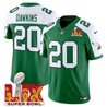 Men's Philadelphia Eagles Kelly Green Super Bowl LIX Patch Vapor Limited Jersey - All Stitched
