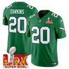 Men's Philadelphia Eagles Kelly Green Super Bowl LIX Patch Vapor Limited Jersey - All Stitched