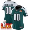 Philadelphia Eagles Super Bowl LIX Patch Vapor Limited Custom Jersey - All Stitched