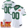 Philadelphia Eagles Super Bowl LIX Patch Vapor Limited Custom Jersey - All Stitched