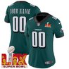 Philadelphia Eagles Super Bowl LIX Patch Vapor Limited Custom Jersey - All Stitched