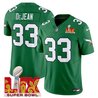 Men's Philadelphia Eagles Kelly Green Super Bowl LIX Patch Vapor Limited Jersey - All Stitched