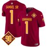 Men's Washington Commanders 90th Anniversary Patch Vapor Limited Jersey - All Stitched