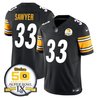 Men's Steelers 50th Anniversary Of Super Bowl IX Patch Vapor Limited Jersey - All Stitched