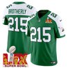Men's Philadelphia Eagles Kelly Green Super Bowl LIX Patch Vapor Limited Jersey - All Stitched