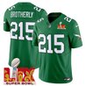 Men's Philadelphia Eagles Kelly Green Super Bowl LIX Patch Vapor Limited Jersey - All Stitched