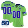 Seattle Seahawks 50th Anniversary Patch Vapor Limited Custom Jersey - All Stitched