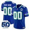 Seattle Seahawks 50th Anniversary Patch Vapor Limited Custom Jersey - All Stitched