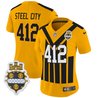 Women's Pittsburgh Steelers 1933 Patch Throwback Vapor Limited Jersey - All Stitched