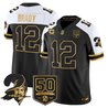 Men's Tampa Bay Buccaneers Throwback 50th Season Patch Gold Vapor Limited Jersey - All Stitched