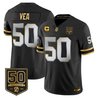 Men's Tampa Bay Buccaneers Throwback 50th Season Patch Gold Vapor Limited Jersey - All Stitched