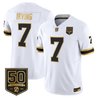 Men's Tampa Bay Buccaneers Throwback 50th Season Patch Gold Vapor Limited Jersey - All Stitched